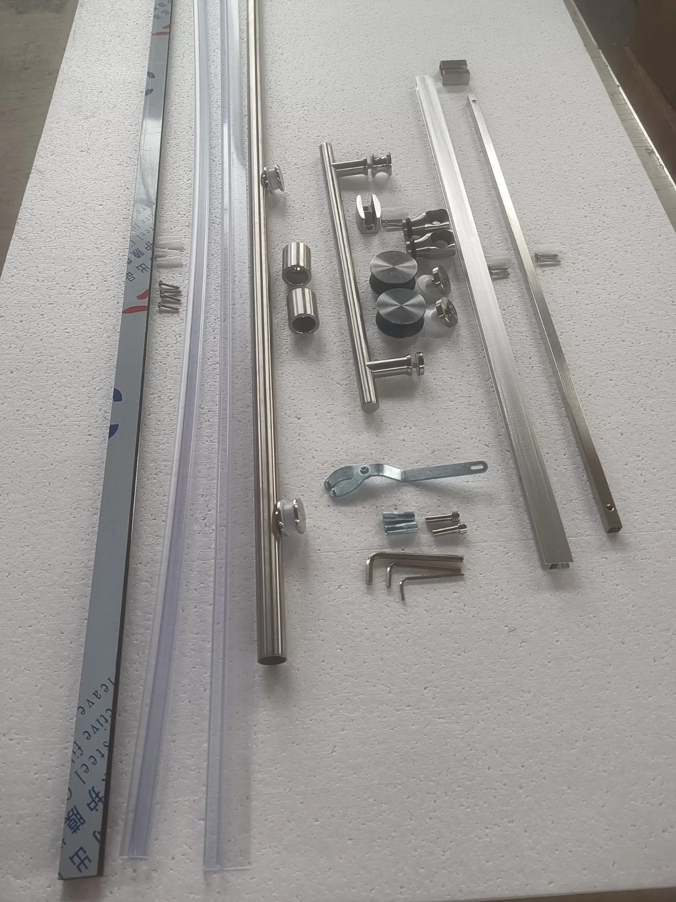 Shower Room Hardware Kit, Shower Door Hardware with Glass