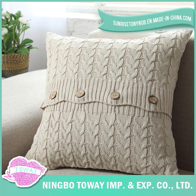 Decorative Pillowcase White Custom Cotton Cushion Cover Wholesale