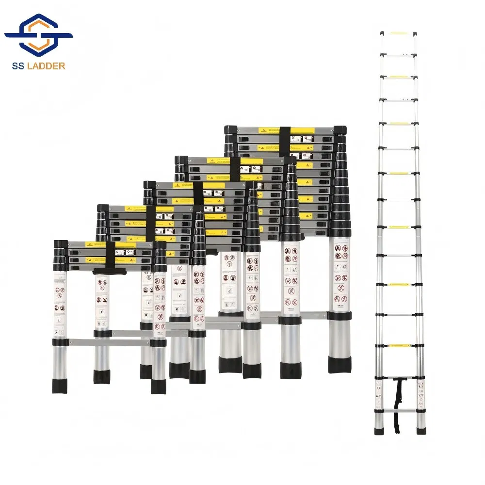 China Manufacturer Hot Selling Portable Aluminium Loft Retractable Attic Ladder Telescopic Ladder for Household