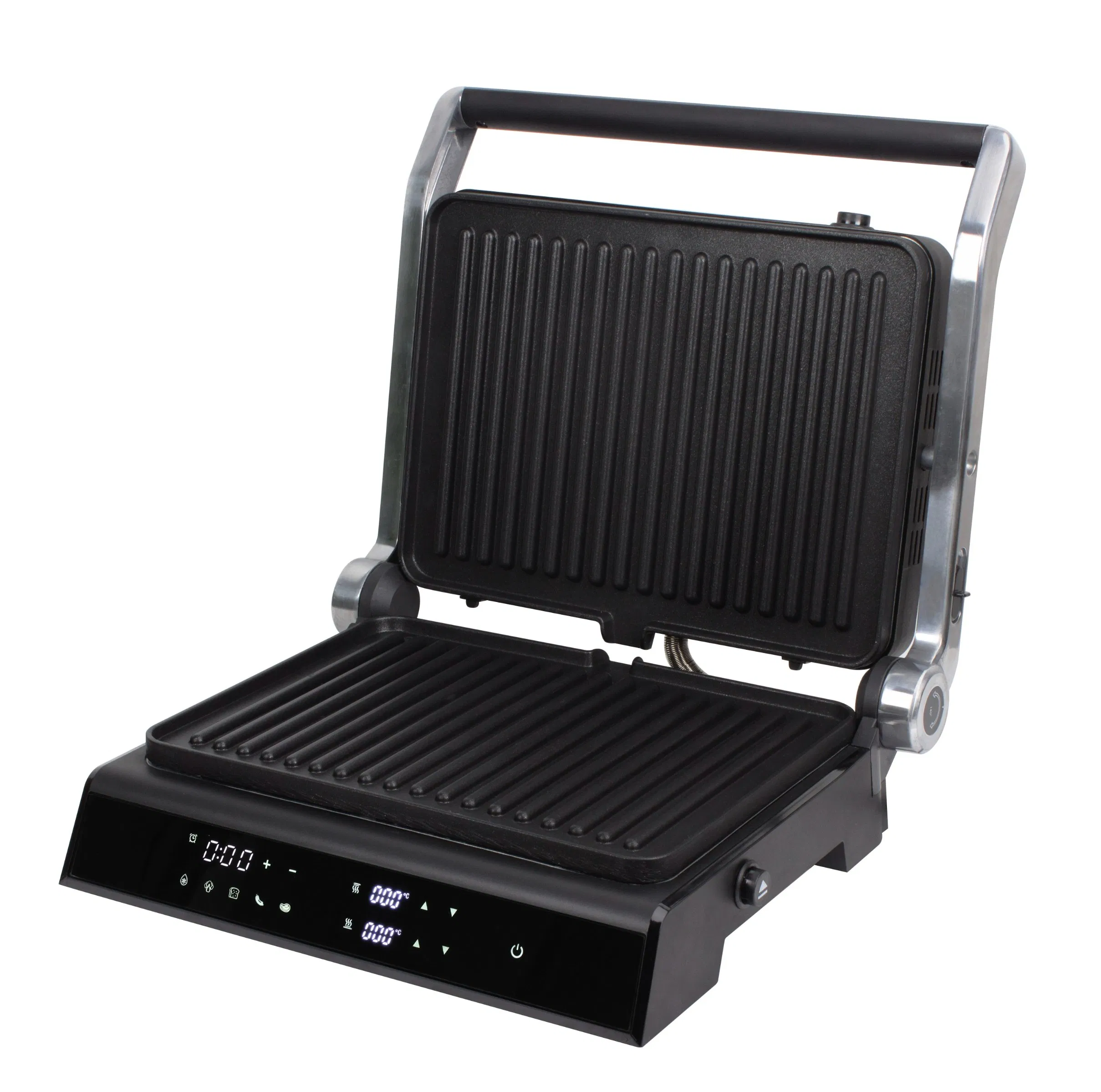 4 Slice Digital Contact Press Grill with Detachable Nonstick Plate Stainless Steel Panel