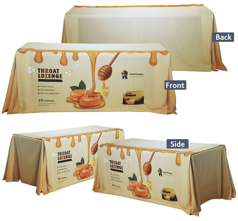 Custom Printed Polyester Exhibition Advertising Table Cover with Logo