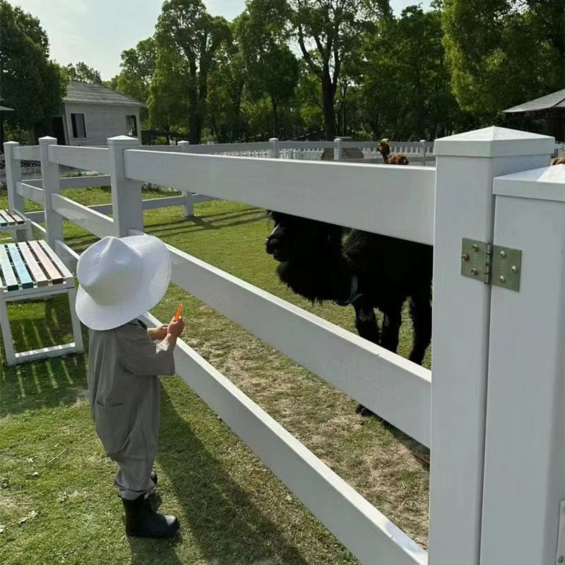 Hsj PVC Fence Ranch Fence Panels Easy Installation Horse Fence for PVC Horse Fencing Vinly Fencing