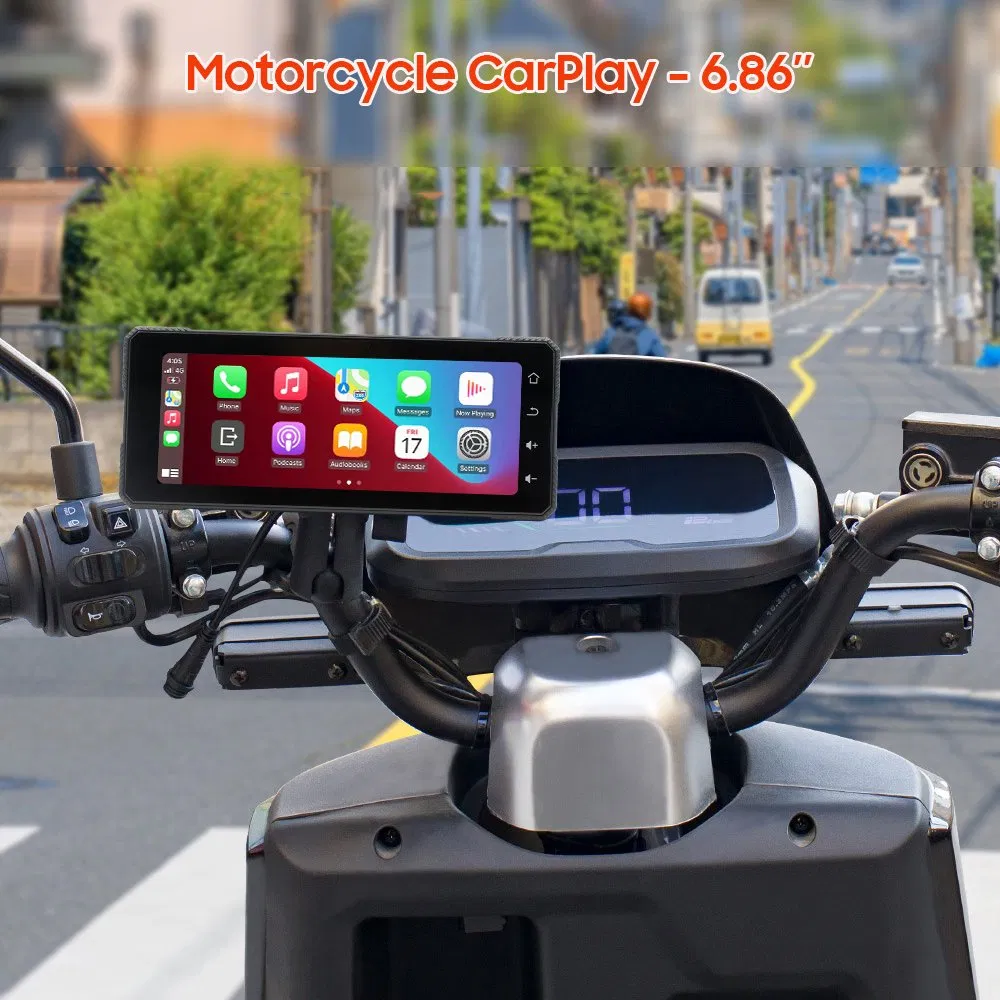 Мотоциклетный GPS-навигатор с CarPlay и Android Auto