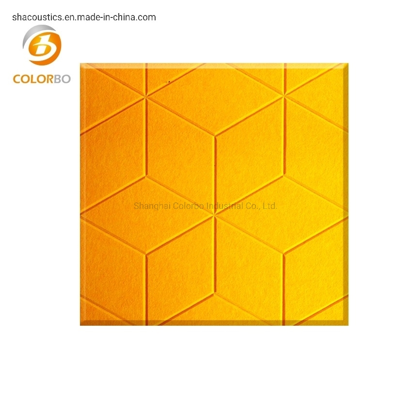 None Formaldehyde PET Noise Cancelling Acoustic Wall Panels