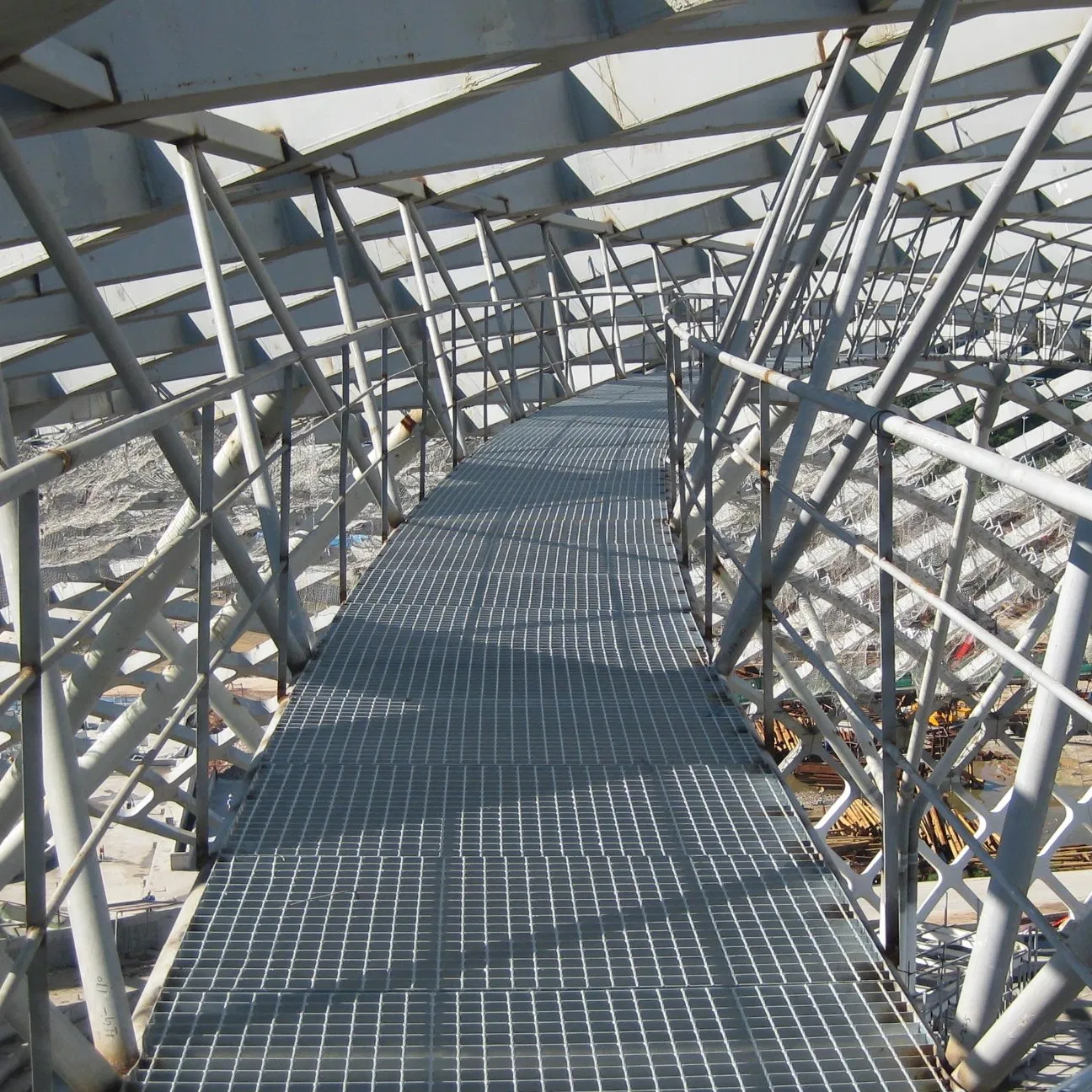 Hot DIP Galvanized Platform Walkway Grating and Handrails
