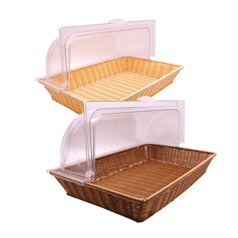 Kitchen Restaurant Baguette Bread Rattan Basket for Buffet