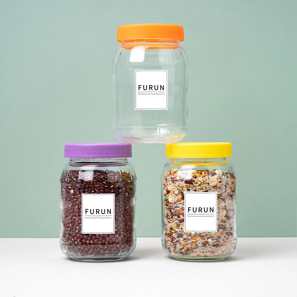 Стеклянная банка для сыпучих продуктов, 1000 мл