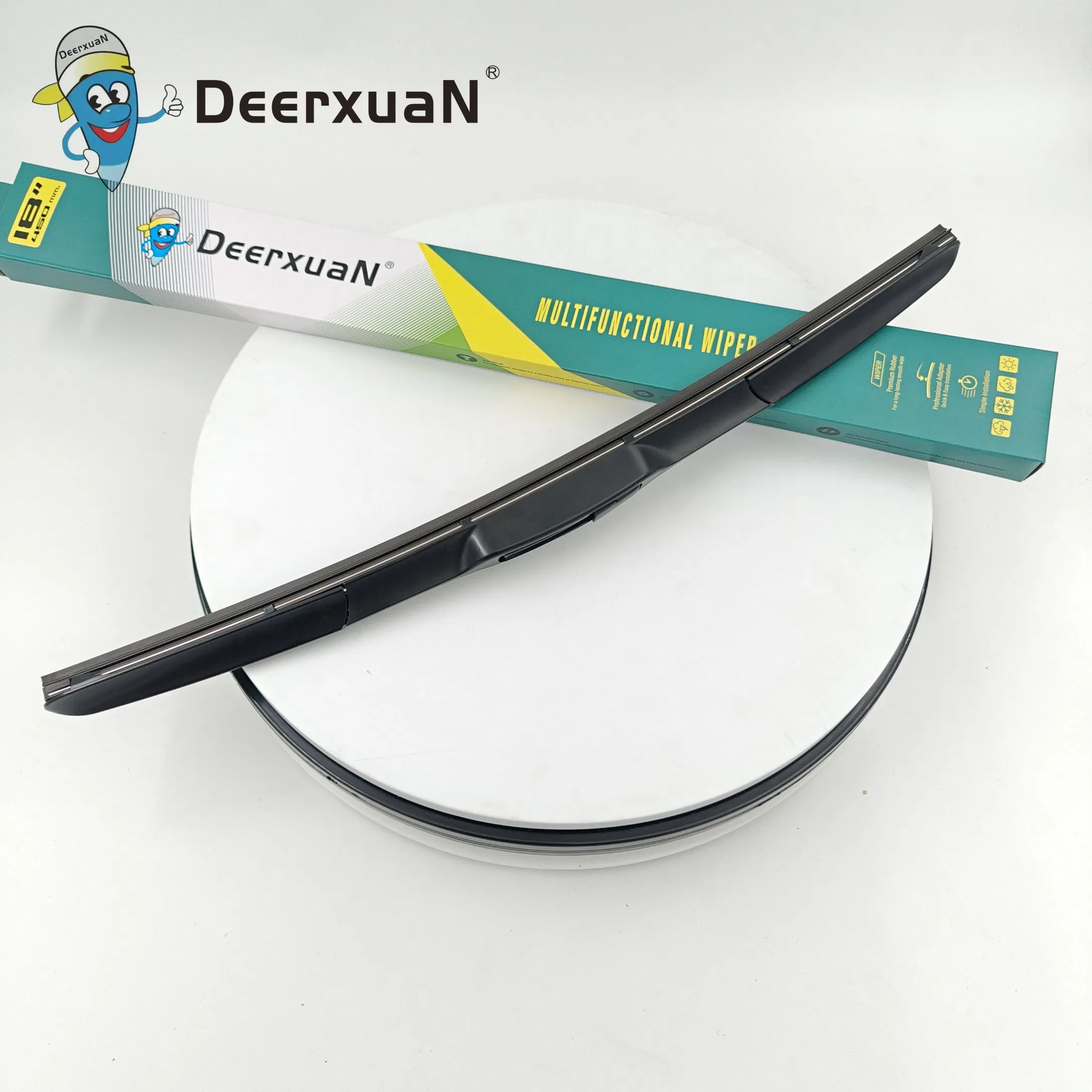 Гибридная плоская бескаркасная щетка стеклоочистителя с костяной вставкой