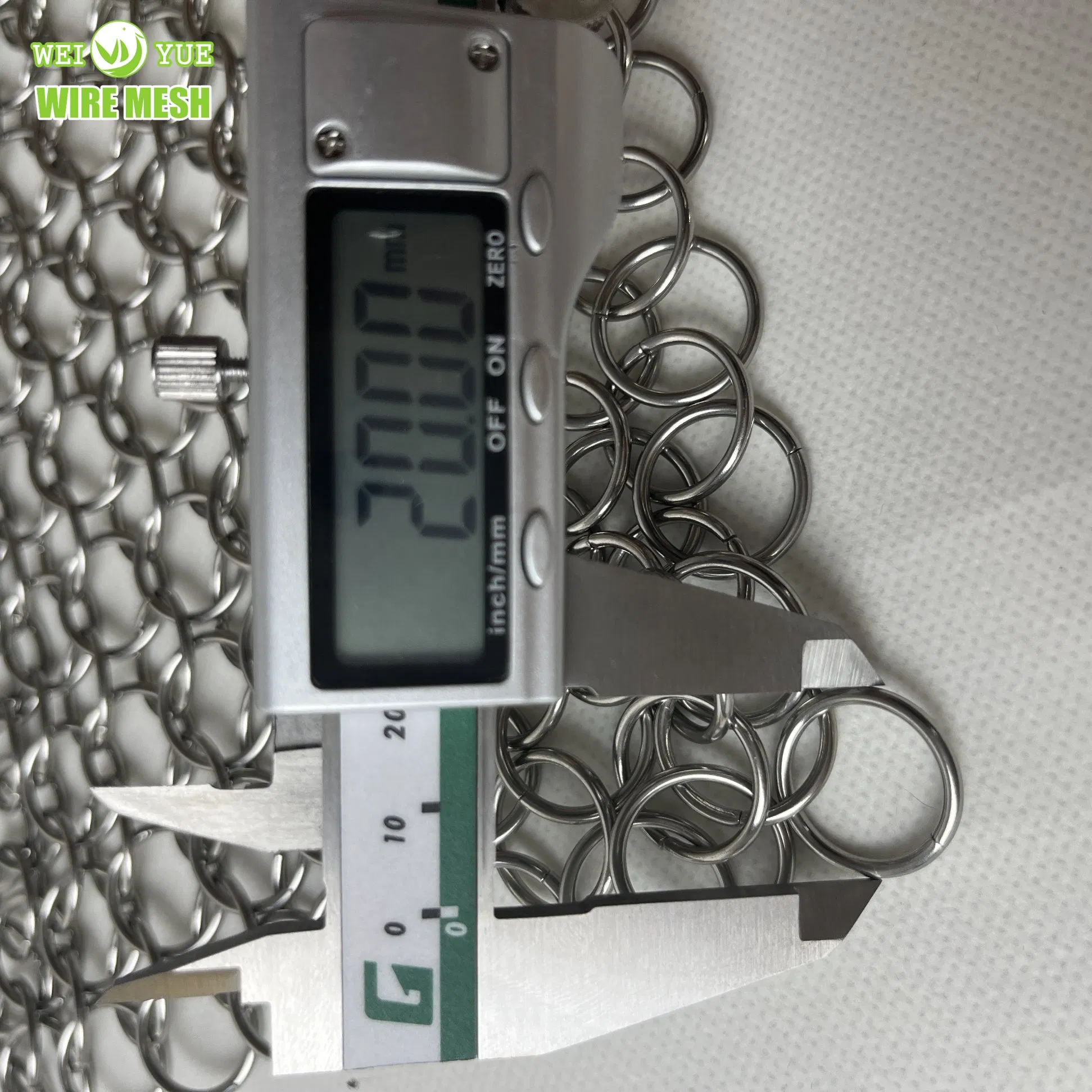 Good Selling 304 Stainless Steel Chainmail Ring Sheets Wire Fabrics Mesh Curtain Decorative Mesh