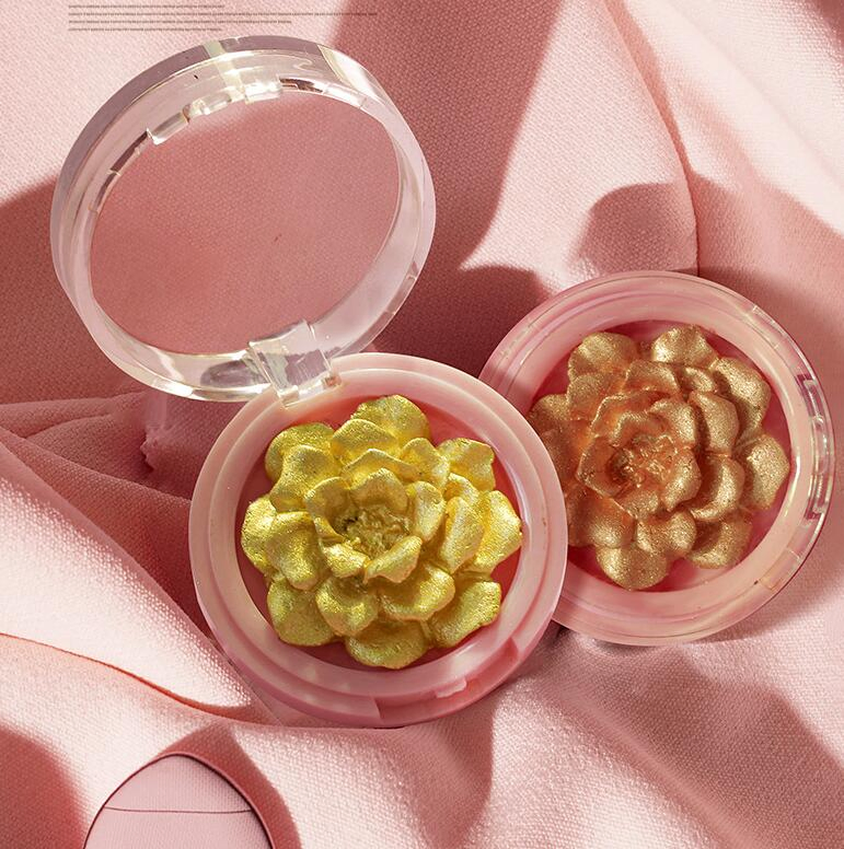 Rose Shape 8 Colors Face & Body Highlighter Custom Fanscinating Wholesale Price Highlight Flower