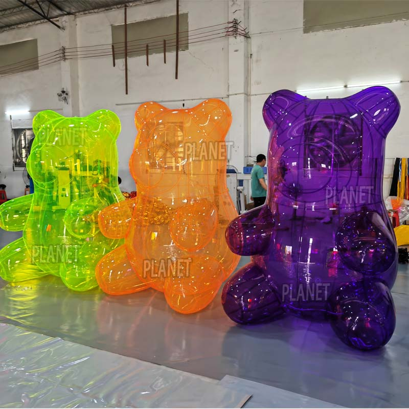 Colorful Cartoon Inflatable Bear for Decoration
