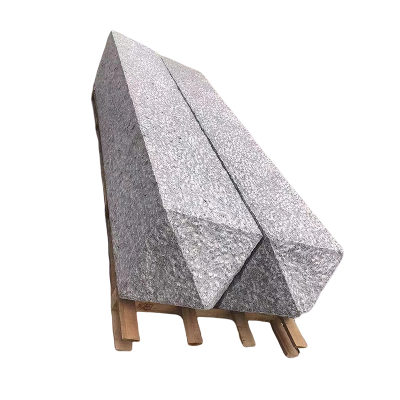 Chiseled Grey Granite Curbstone & Kerbstone Natural Grey Granite Slab Tile Project