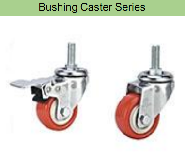 Polyurethane Stem Caster Adjust Swivel 100 mm PU Castor Wheel for Trolley