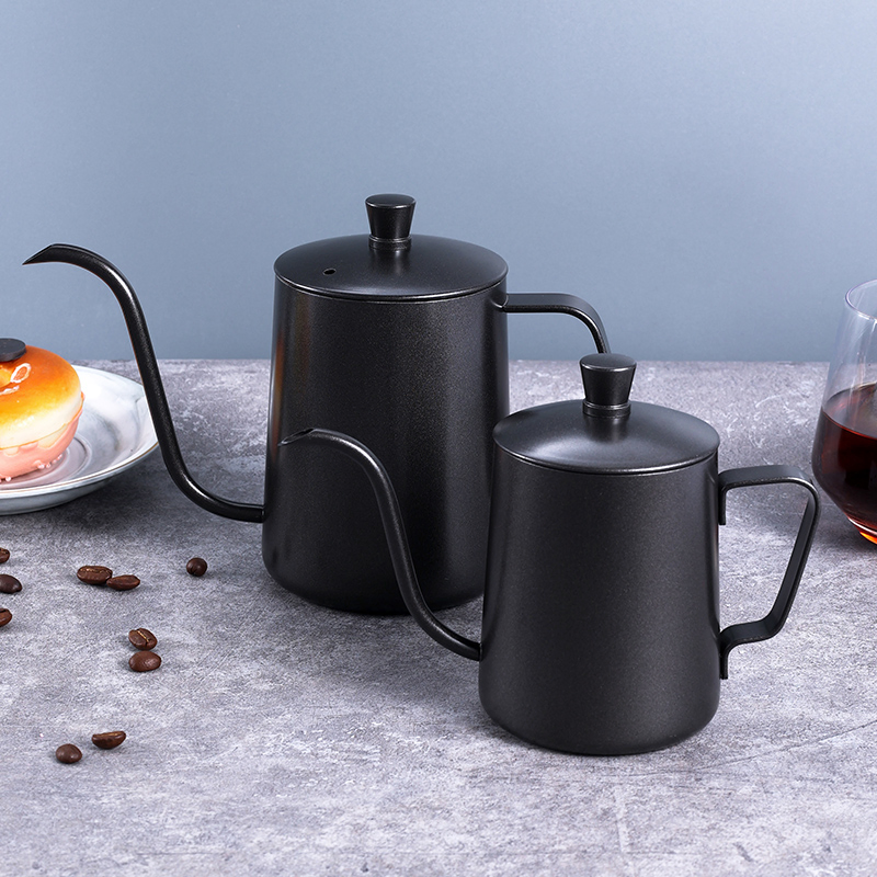 350ml/600ml Black Coffee Kettle 304 Stainless Steel Coffee Pot