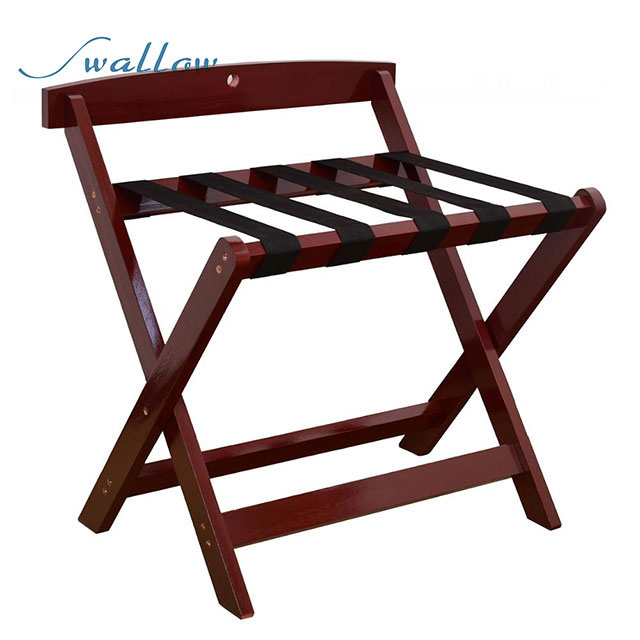 Bedroom Bamboo Foldable Luggage Rack for Hotels, Swallow Bamboo Folding Luggage Rack