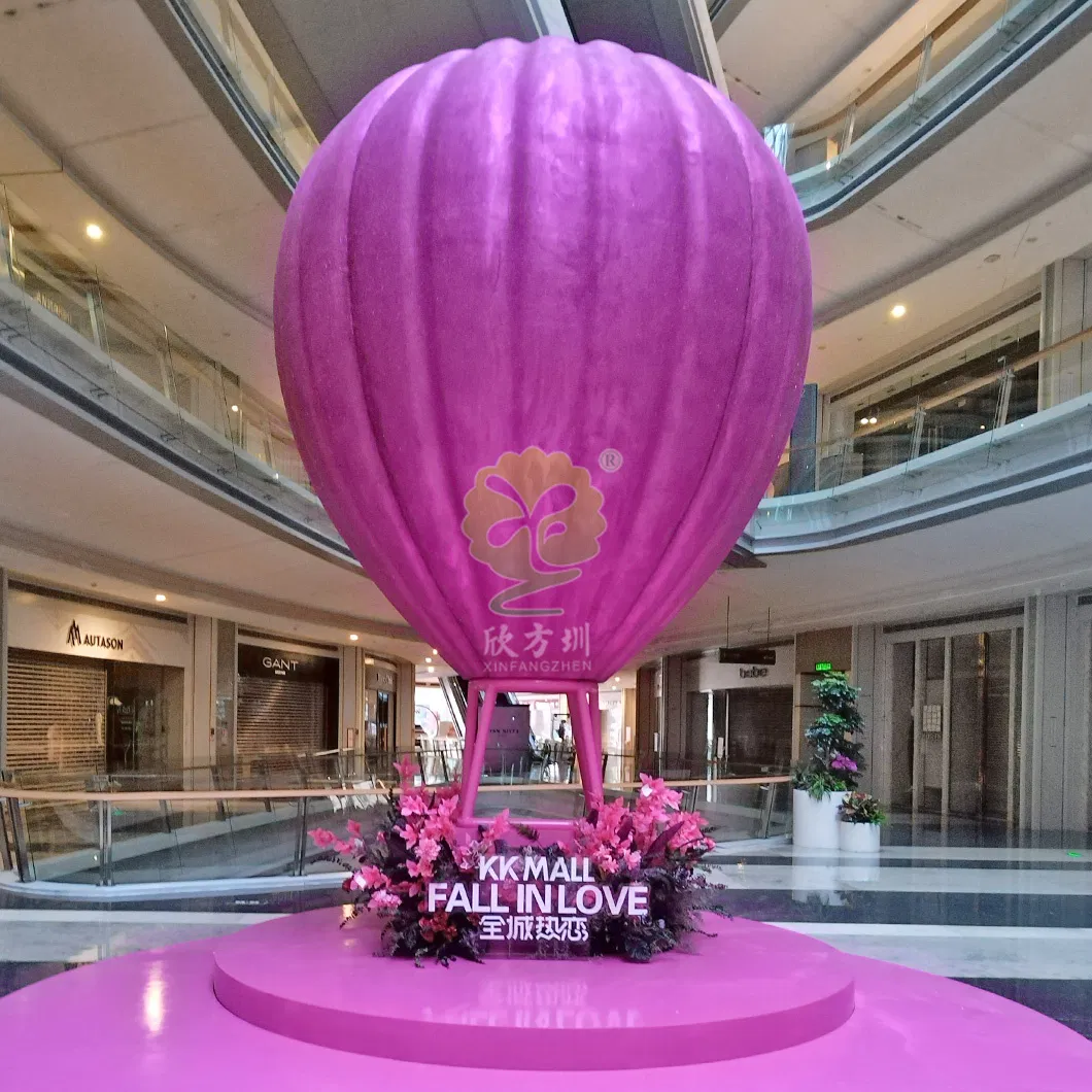 FRP Hot Air Balloon Sculpture Mall Meichen Creative Decoration Props Floor-Standing Ornaments