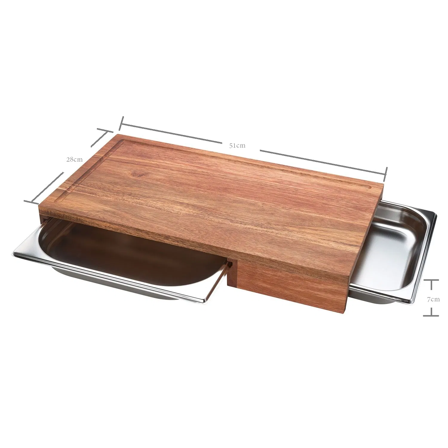 Durable Kitchenware Cutting Board with Tray for Effortless Food Prep
