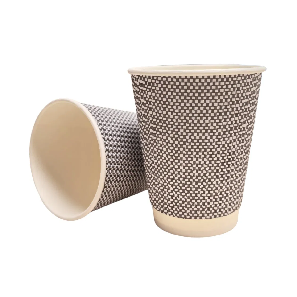 Бумажные стаканчики 12 унций с рифленой стенкой