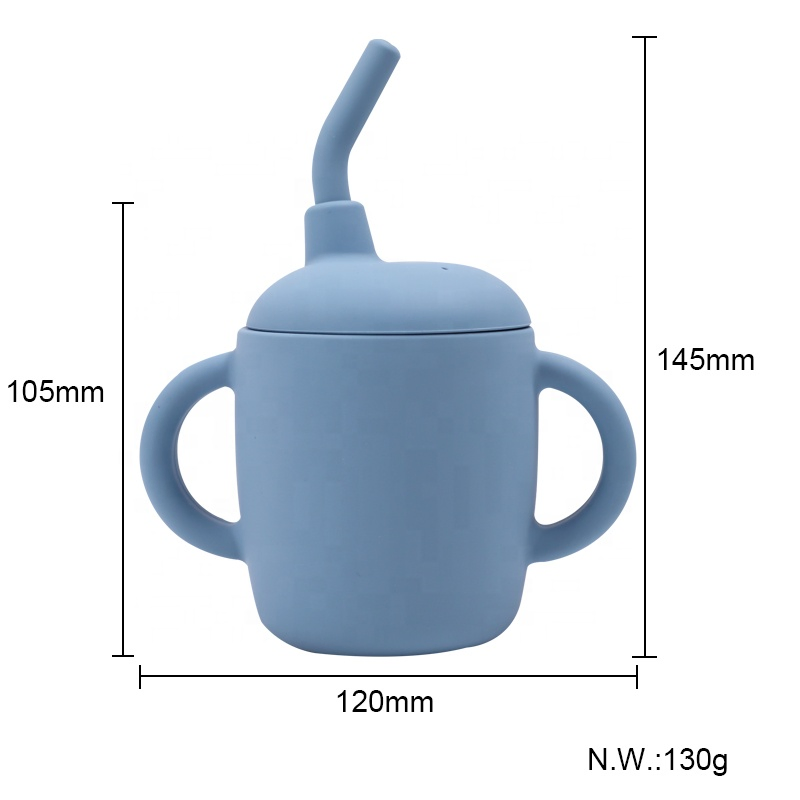 Силиконовая поильник-непроливайка с ручкой для малышей