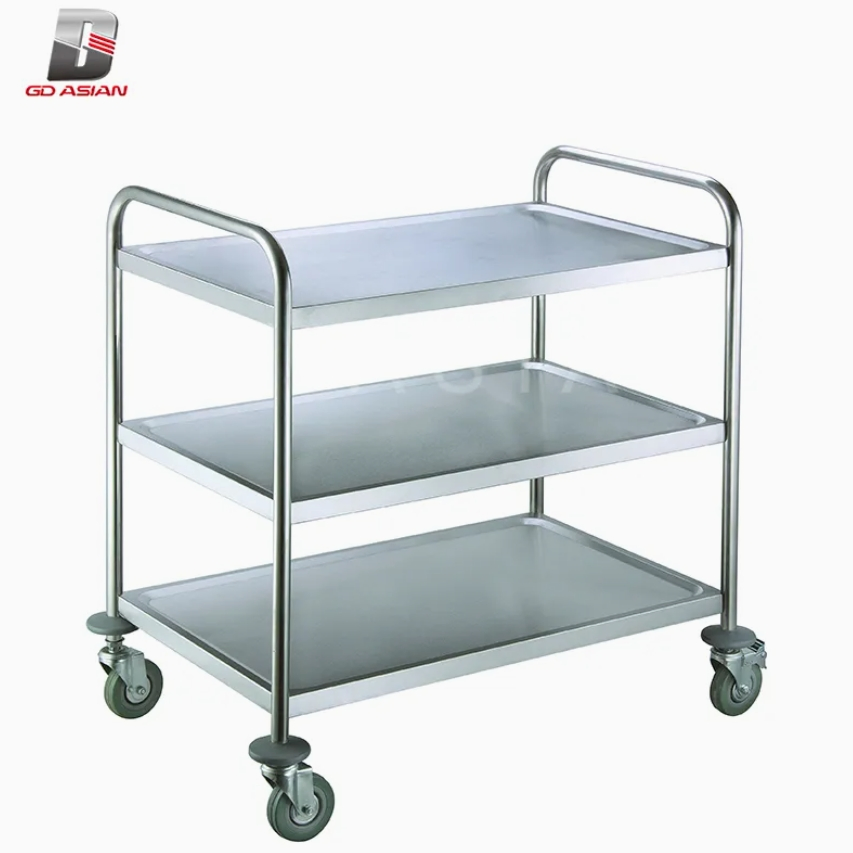 Commercial Kitchen Cart with 2 or 3 Layer Stainless Steel