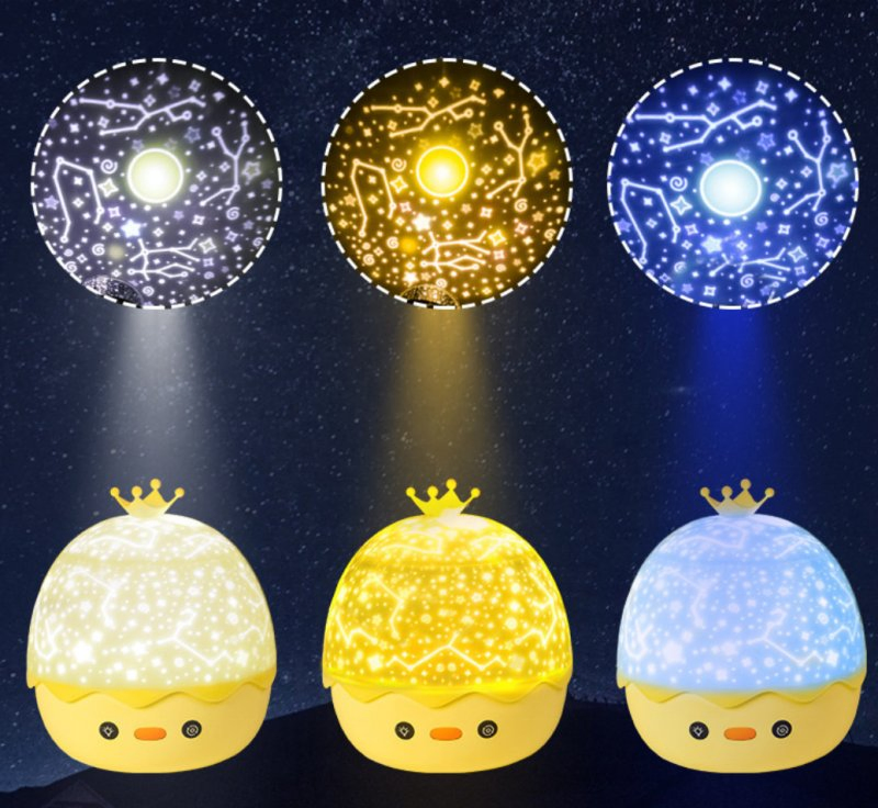 Bluetooth Speaker Music Crown Duck Projector Night Light LED