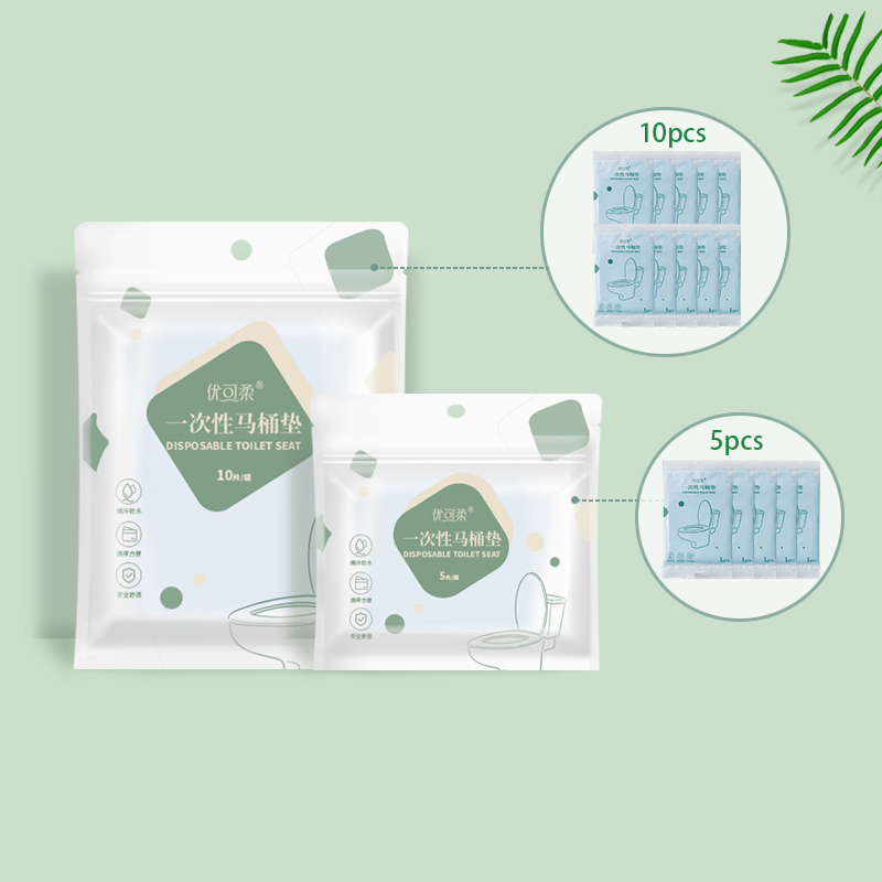 Disposable Toilet Seat Covers with Antibacterial Protection (10-Pack)