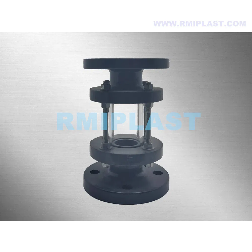 UPVC PVC Pipe Fittings CPVC PP Pph Sight Glass of DN20 DN50 PVDF Grey White Sight Glass Equal Type Flange End by ANSI Cl150 JIS 10K DIN Pn10 for Chemical Use