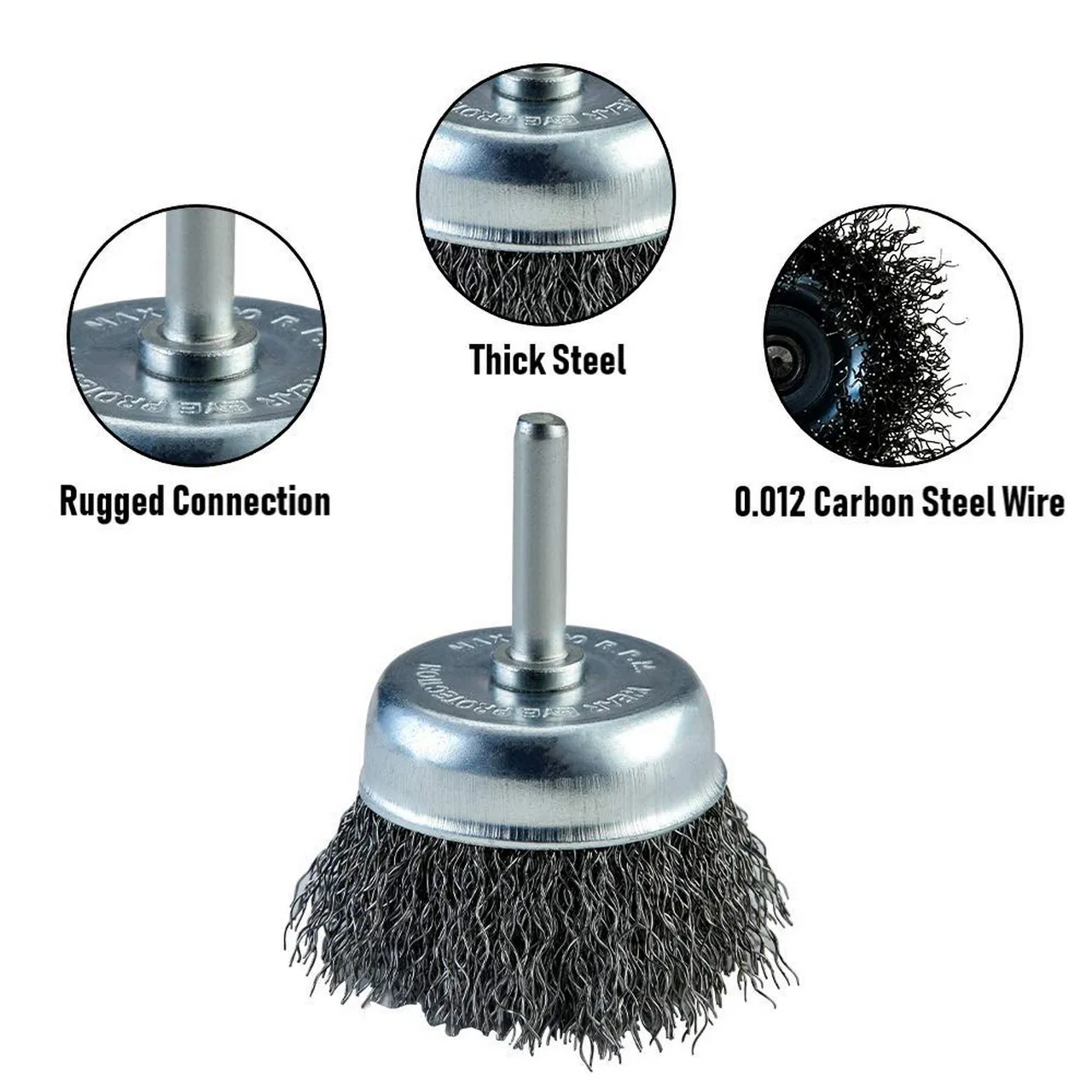 3" Steel Wire Wheel Knotted Cup Brush Rotary Steel Wire Brush for Angle Grinder