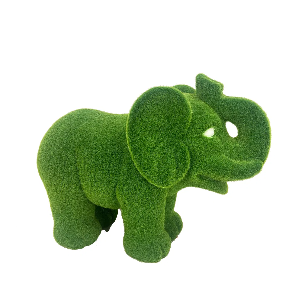 Garden Decoration Flocked Resin Gnome Animal Sculpture