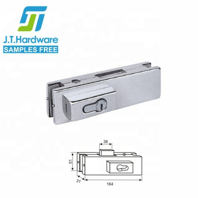 Stainless Steel Small Clamp Bottom Lock Patch Fitting Glass Door Fitting Panel Patch Fitting