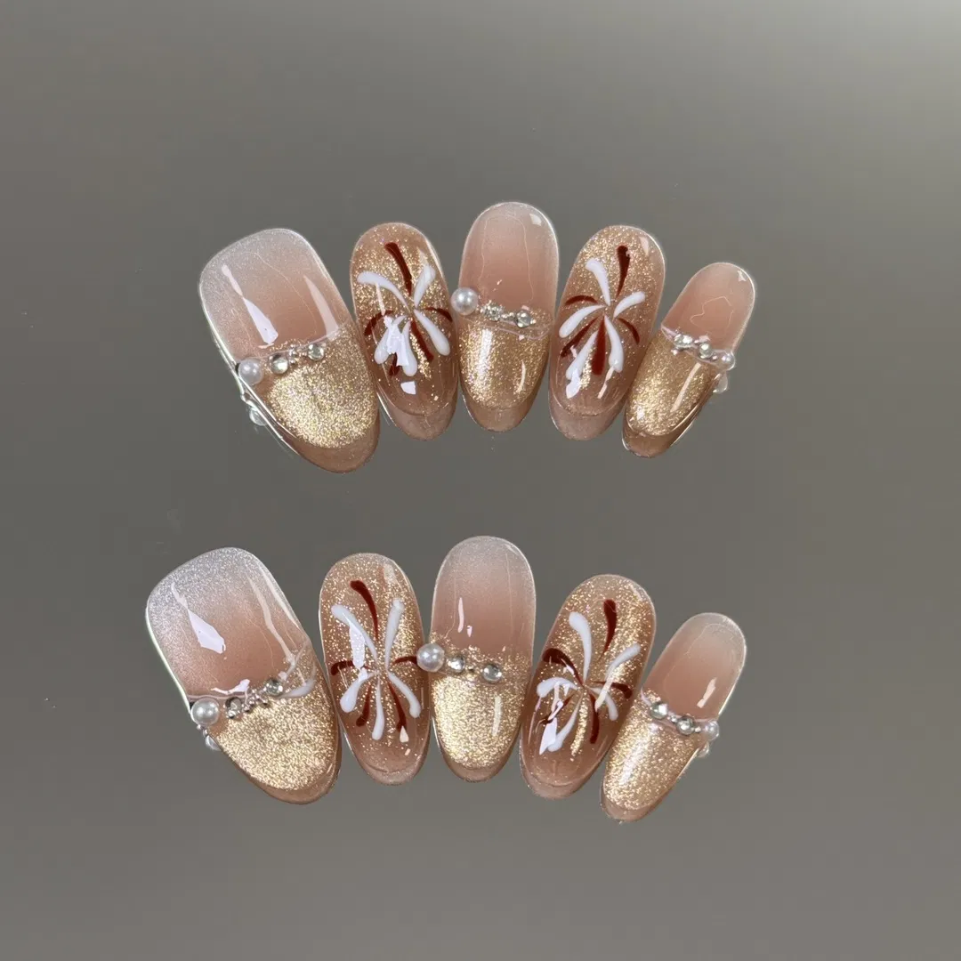Fashion Trend Press on Nail Long False Nail Wear Nail Sticker Wholesale Beauty Artificial Fingernails False Nails