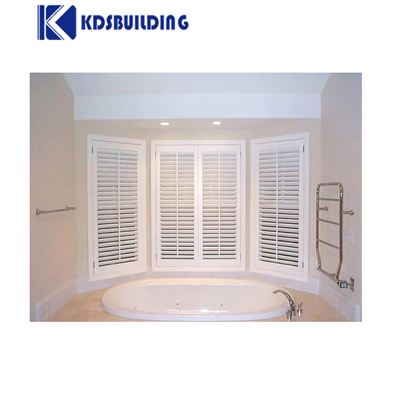 Wooden Shutter Outdoor Blind Window for Windows White Window Shutters Exterior Horizontal Louver Window