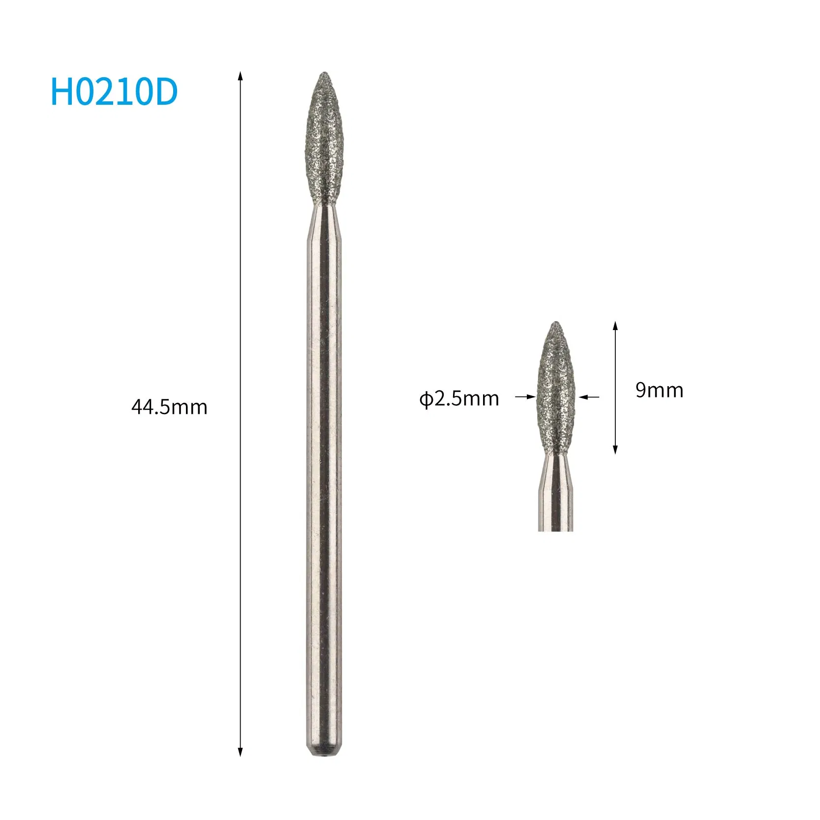 Germany Style Quality Cuticle Clean Flame Shape Diamond Nail Drill Bit
