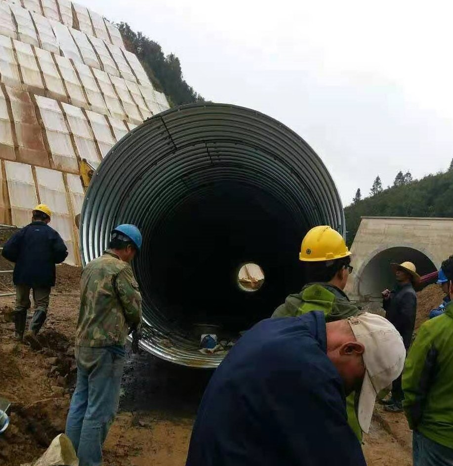 Q195/Q235/Q345 Material 200*55 Wave Drainage Culvert Pipe