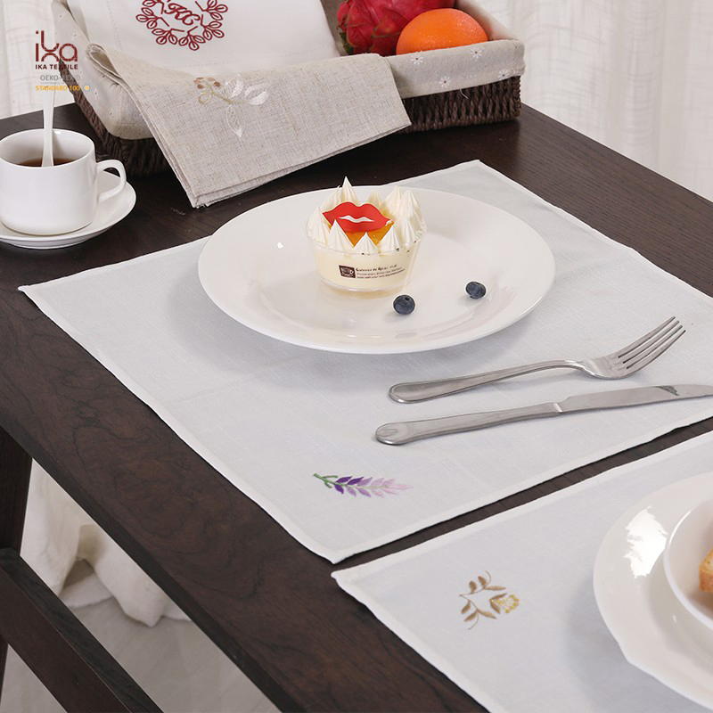 Restaurant Table Party Wedding Beverage Decoration Color Personalized Lunch Natural Printed Cloth Eco Friendly Custom White Linen Napkins