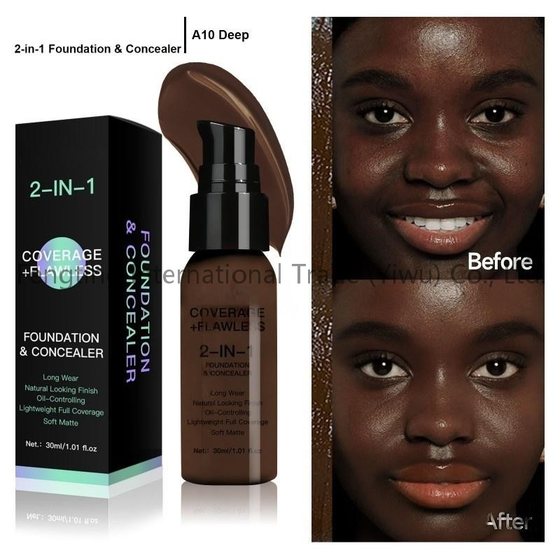 Oil-Control Foundation Cream with Long-Lasting and Non-Fading Coverage. European-Style Foundation Lotion.
