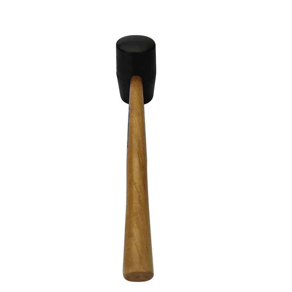 16 Oz Rubber Hammer Wooden Handle Rubber Mallet Hammer