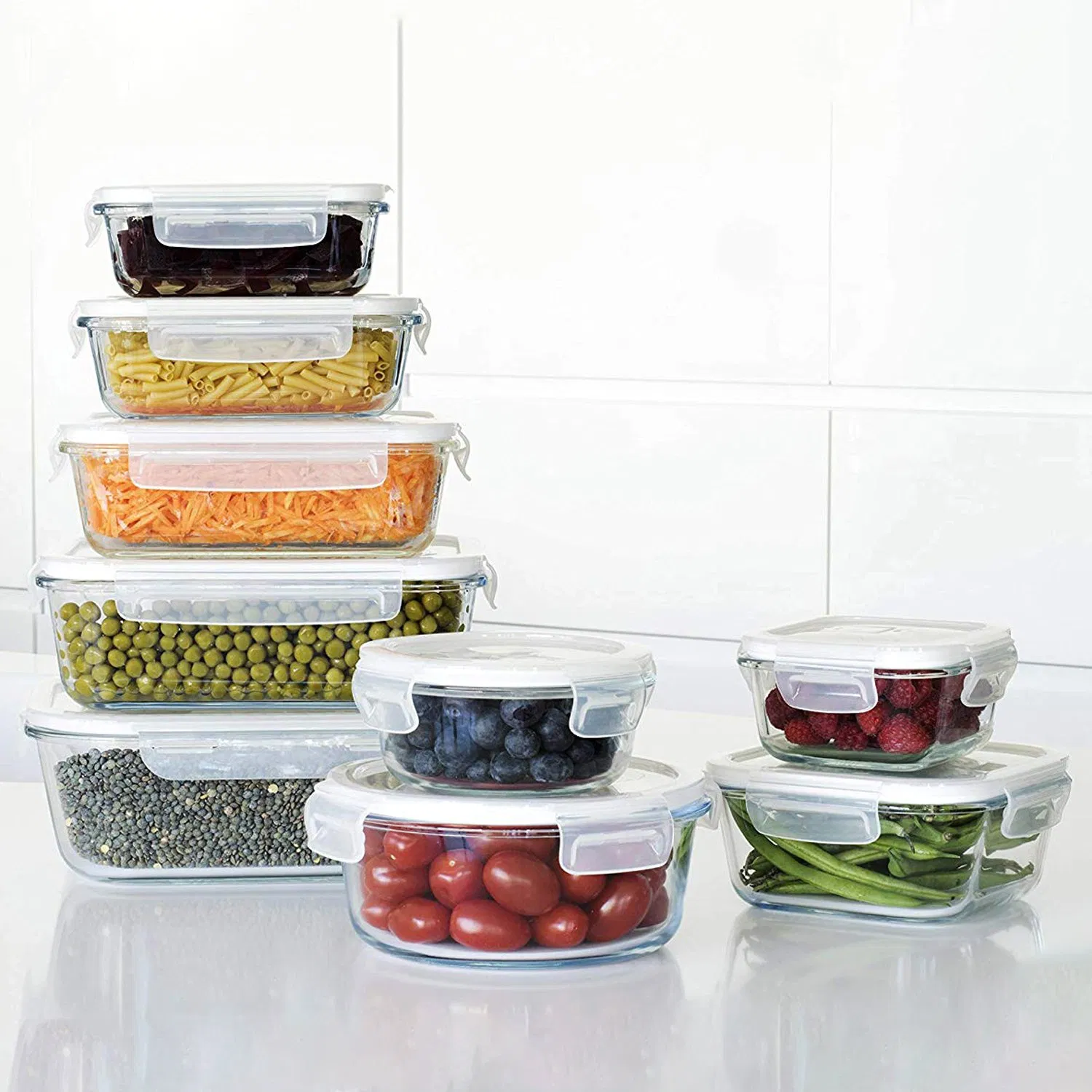 Hot Sales Microwave Oven Safe Glass Food Container Leakproof Bento Lunch Box for Storage Food Container