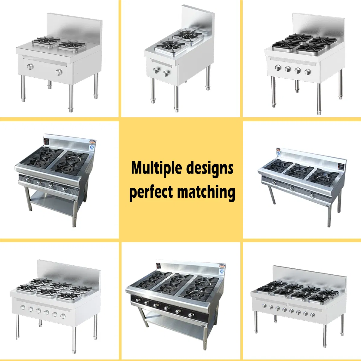 High Efficiency 4-Burner Commercial Gas Stove for Chefs