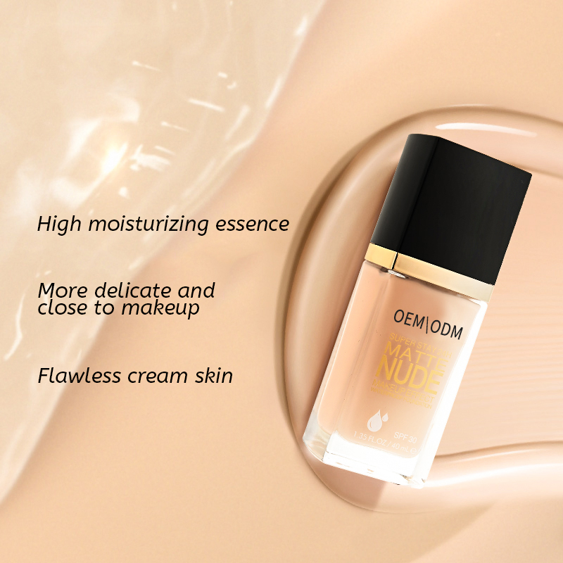 Matte Nude Foundation with High Moisturizing Essence for Flawless Cream Skin Foundation