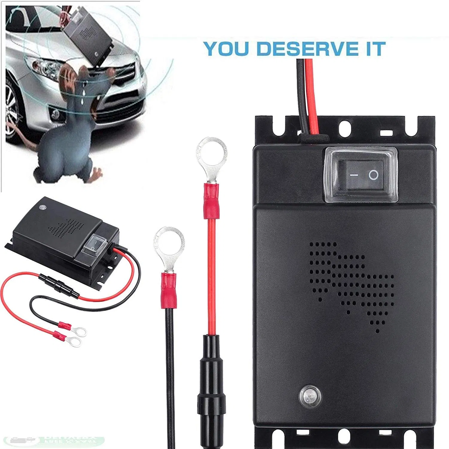 Vehicle Ultrasonic Mouse Repeller Rat Rodent Pest Animal Deterrent Car 12V