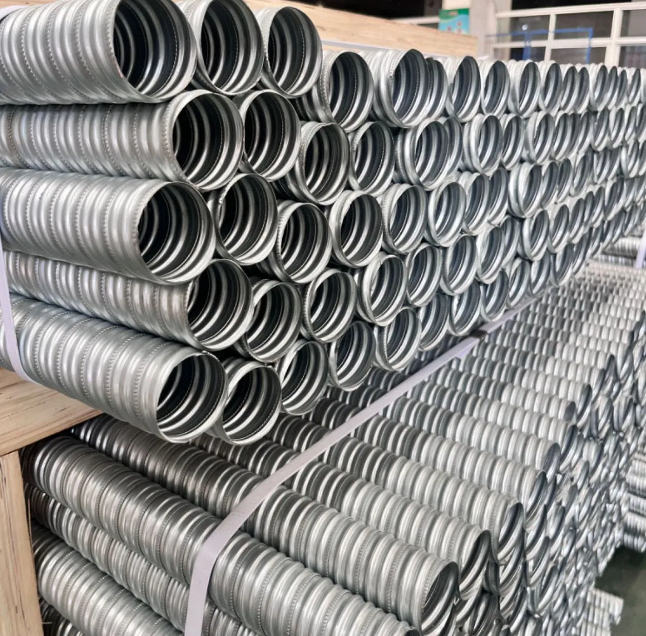 Galvanized Corrugated Metal Post Tension Duct for Prestressed Concrete for 65mm