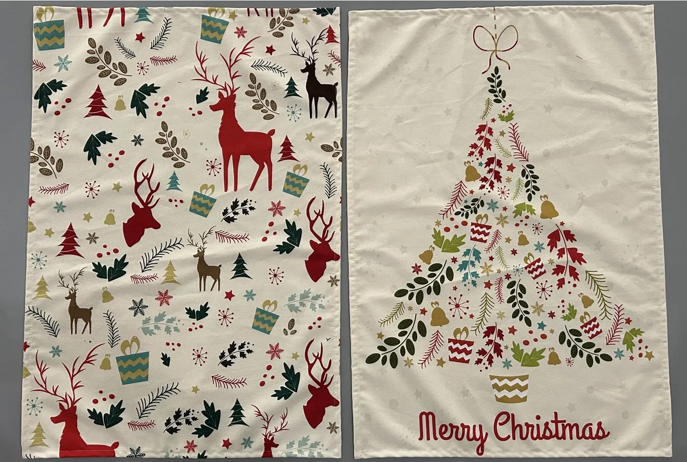 Custom Digital Printed Kitchen Napkin Tea Towel for Christmas