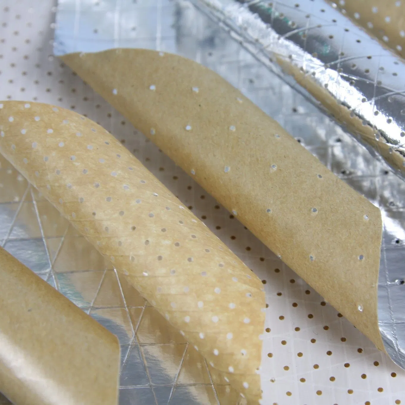 2-Way Scrim (5X5mm spacing) with Heat-Activated Polyethylene Heat-Sealing Foil-Scrim Facing