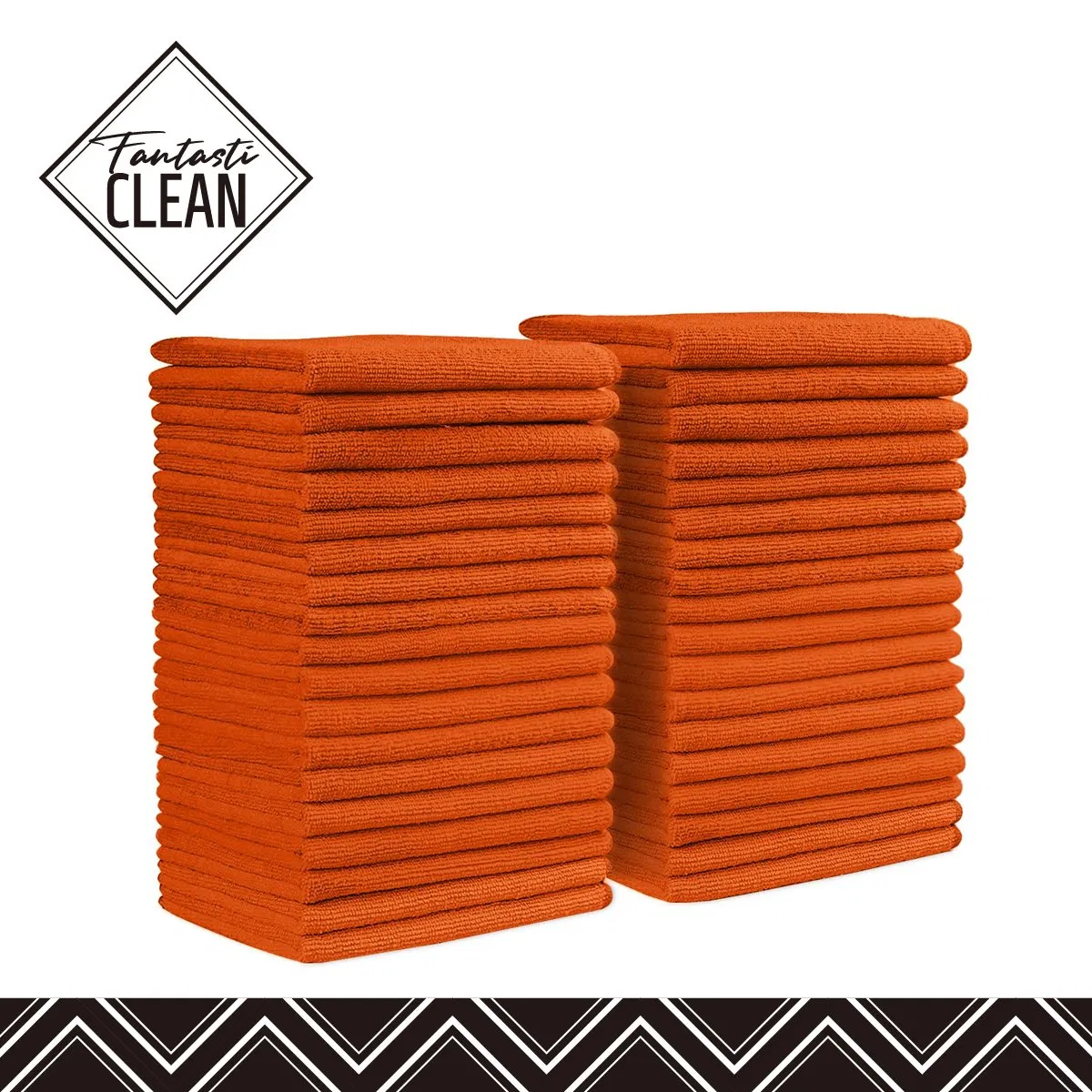 Fantasticlean Super Absorbent 36 Pack Premium Microfiber Towels Microfiber Cleaning Cloth Rag 16 X 16 in for Cars Orange