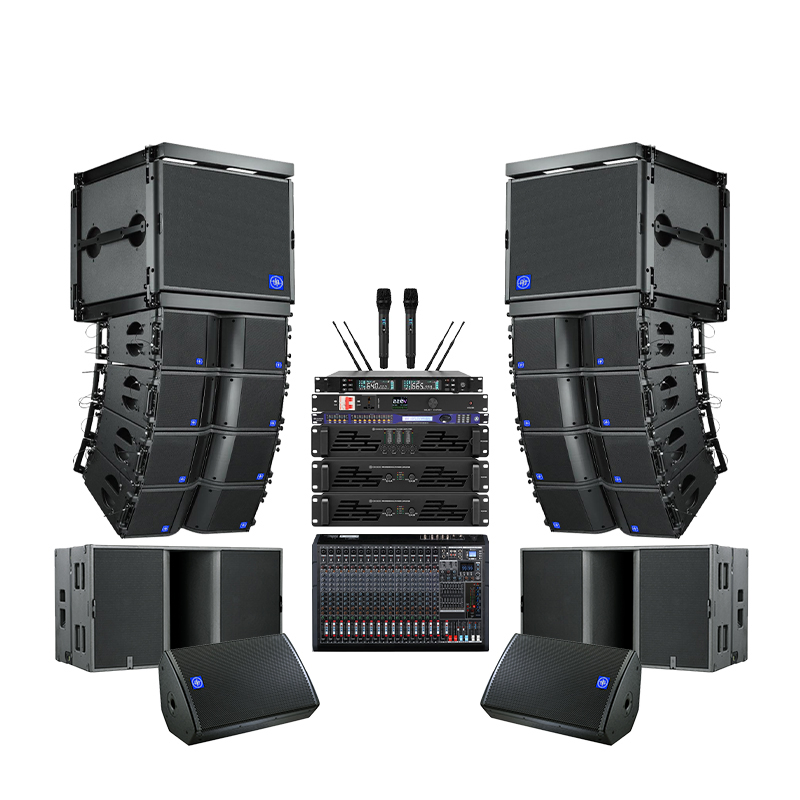 Chordio La-210 Passive Dual 10 Inch PA Church Sound System Outdoor Professional Audio Line Array Speaker for Party DJ