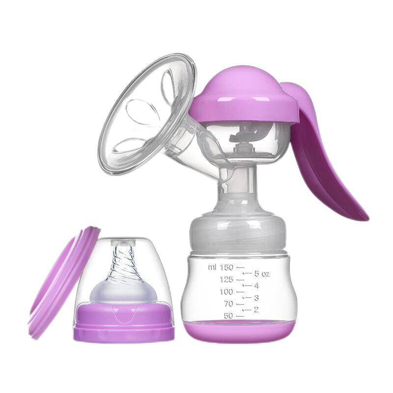 Wholesale Portable High Quality Silicone Manual Milk Pump Simple Cheap BPA Free Food Grade Manual Breast Pump for Baby Products
