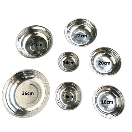 Heavy-Duty Stainless Steel Bowls and Basins with Customizable Colors