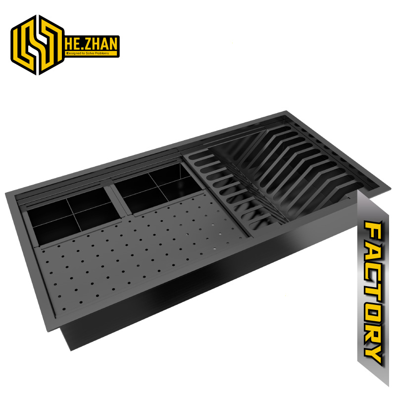 Calha Ú Mida Black Nano-Processed Kitchen Tool Storage Sink - Superior Sale, High-Quality Stainless Steel Single Bowl with Reasonable Price Sink