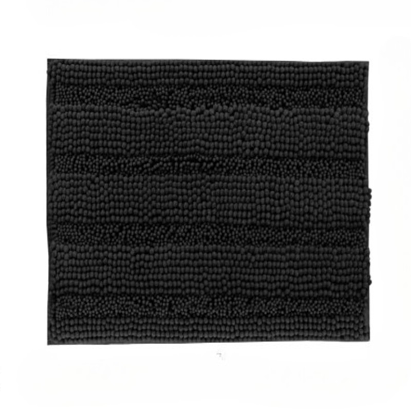 Chenille Super Thick Striped Bath Rug Slip-Resistant Absorbent Mat 2PCS Bathroom Set